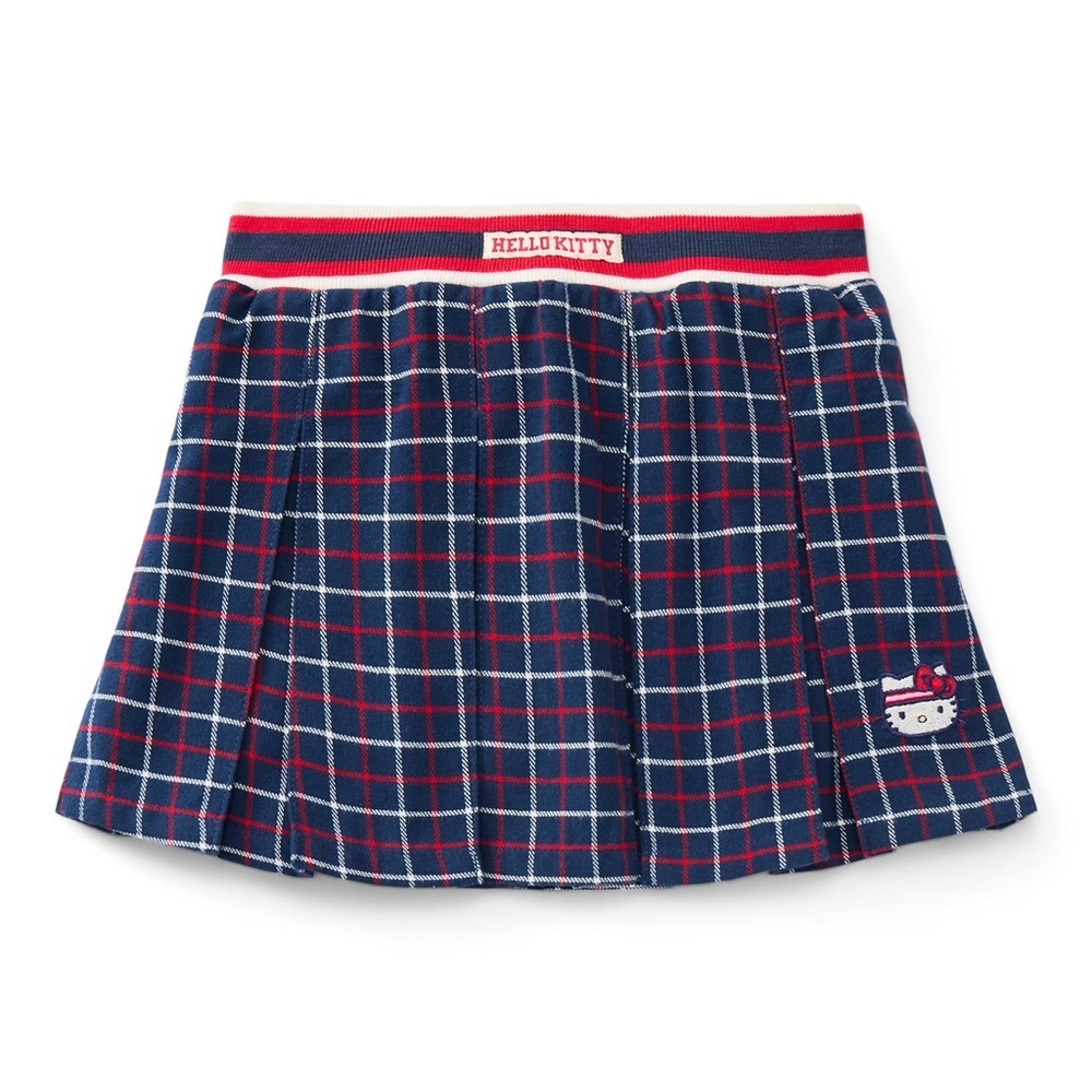 Wonder Natiomn Hello Kitty Navy Plaid Mini Skirt Small 6-6X